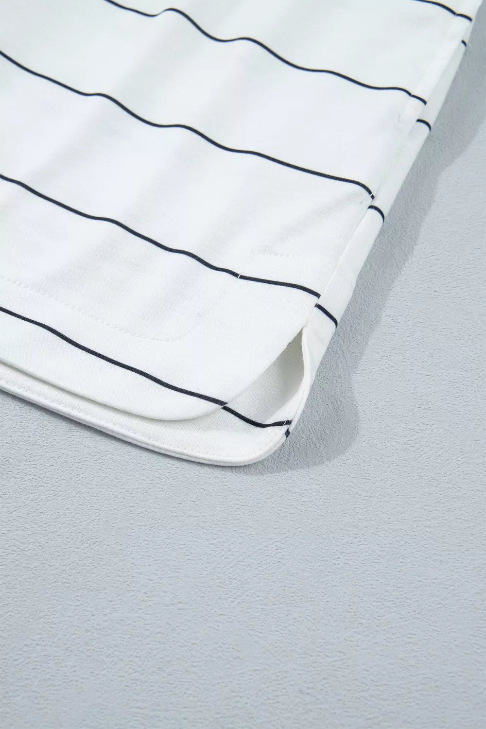 Stripe Half Sleeve Tee and Drawstring Shorts Set - TheMomCo.