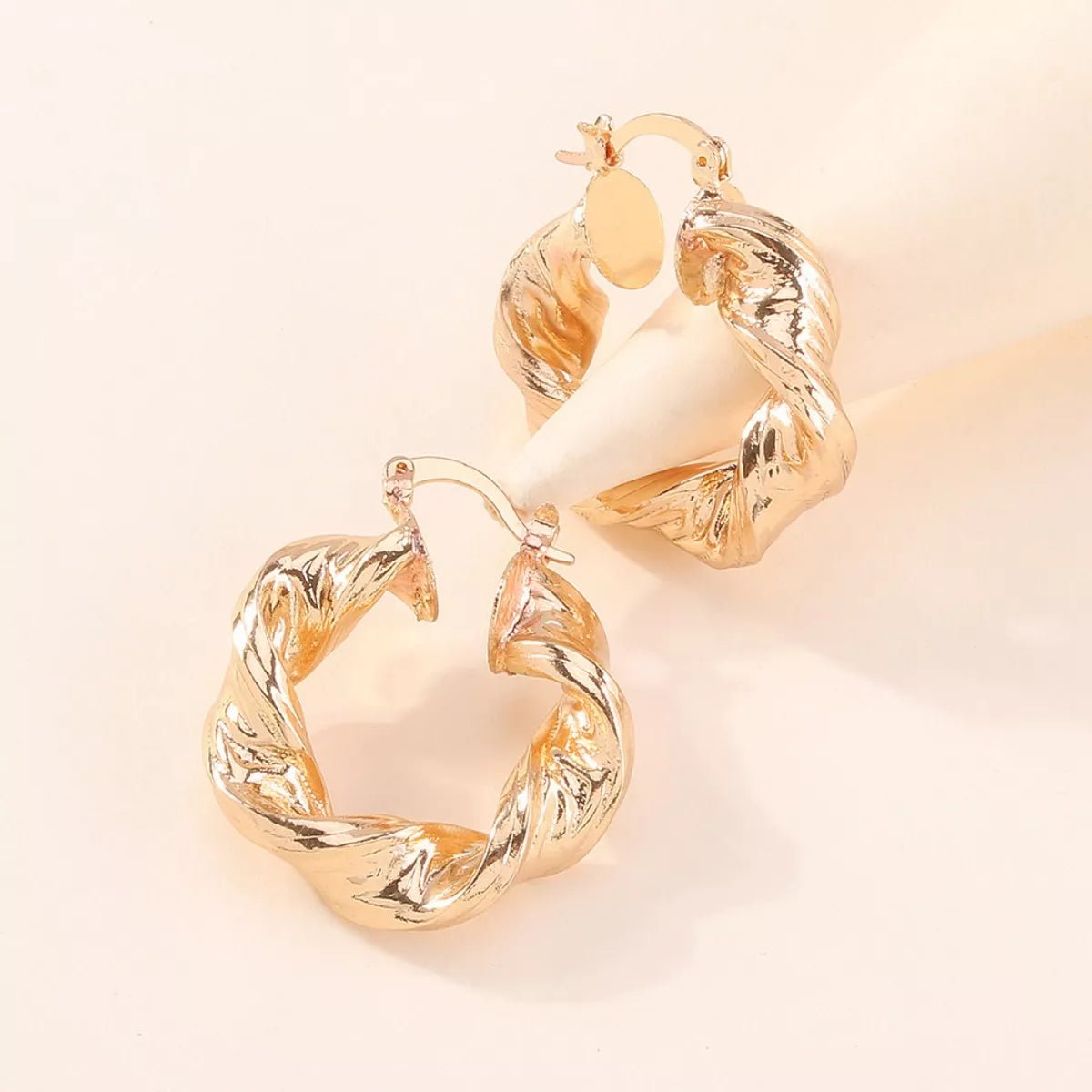 Textured Hoop Earrings - TheMomCo.