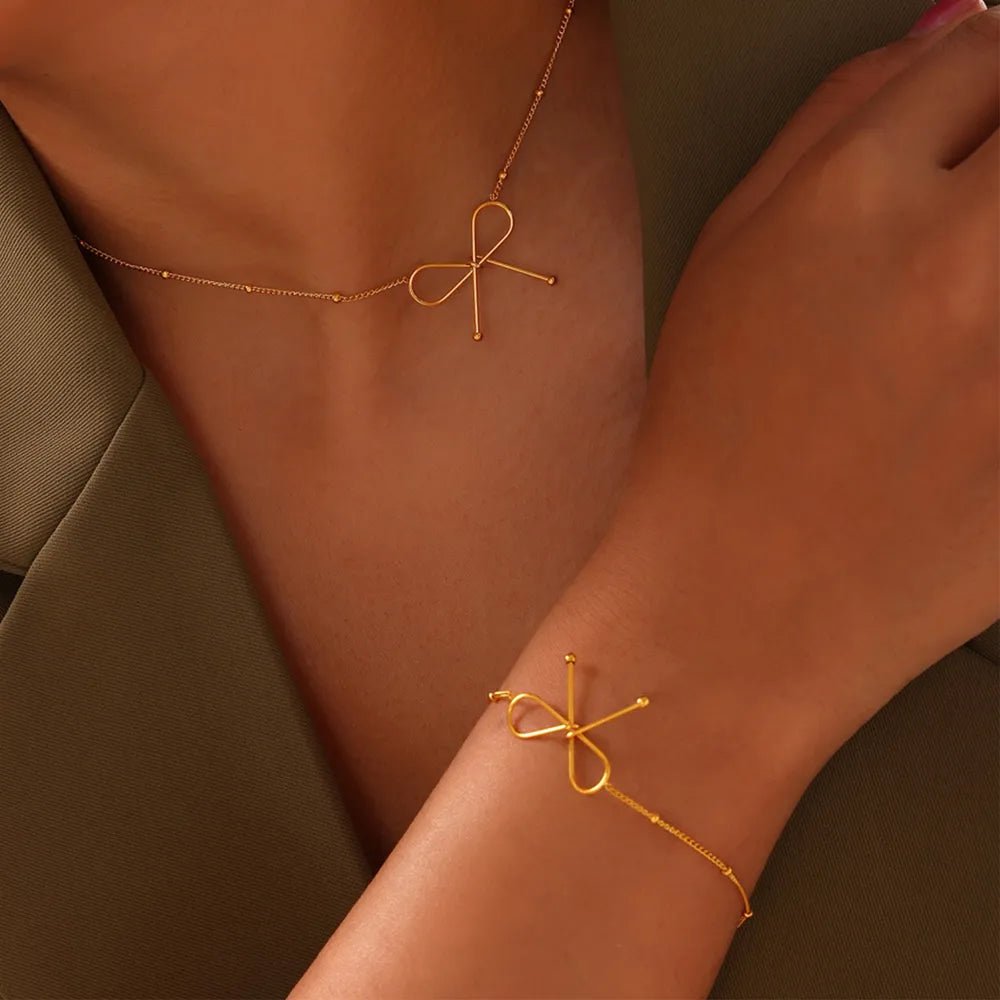 Titanium Steel Bow Bracelet - TheMomCo.