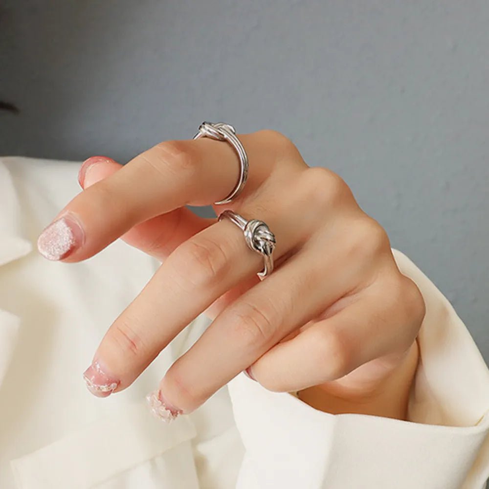 Titanium Steel Knot Ring - TheMomCo.