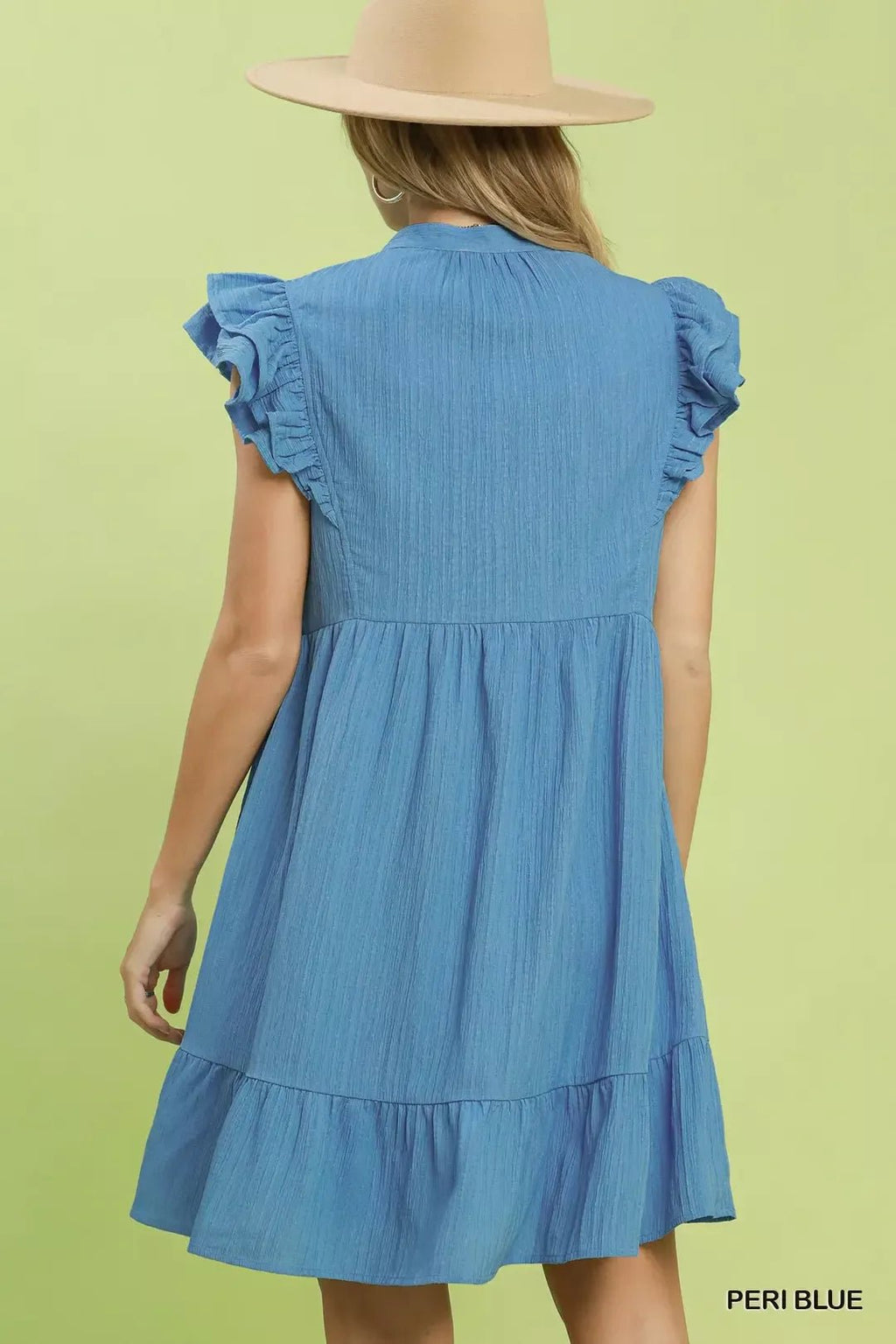 Umgee Ruffle Sleeve Babydoll Dress - TheMomCo.