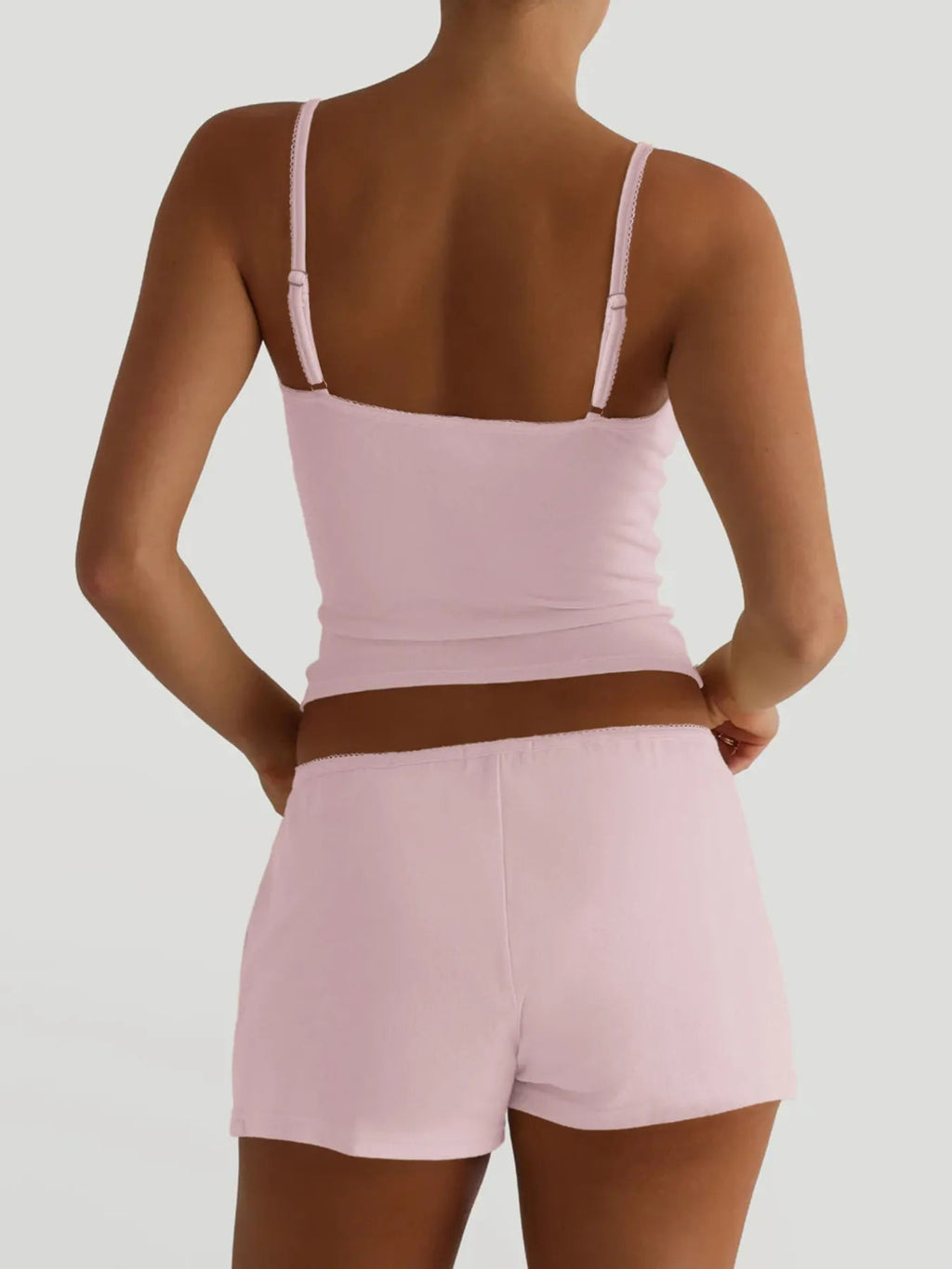 V-Neck Cami and Shorts Set - TheMomCo.