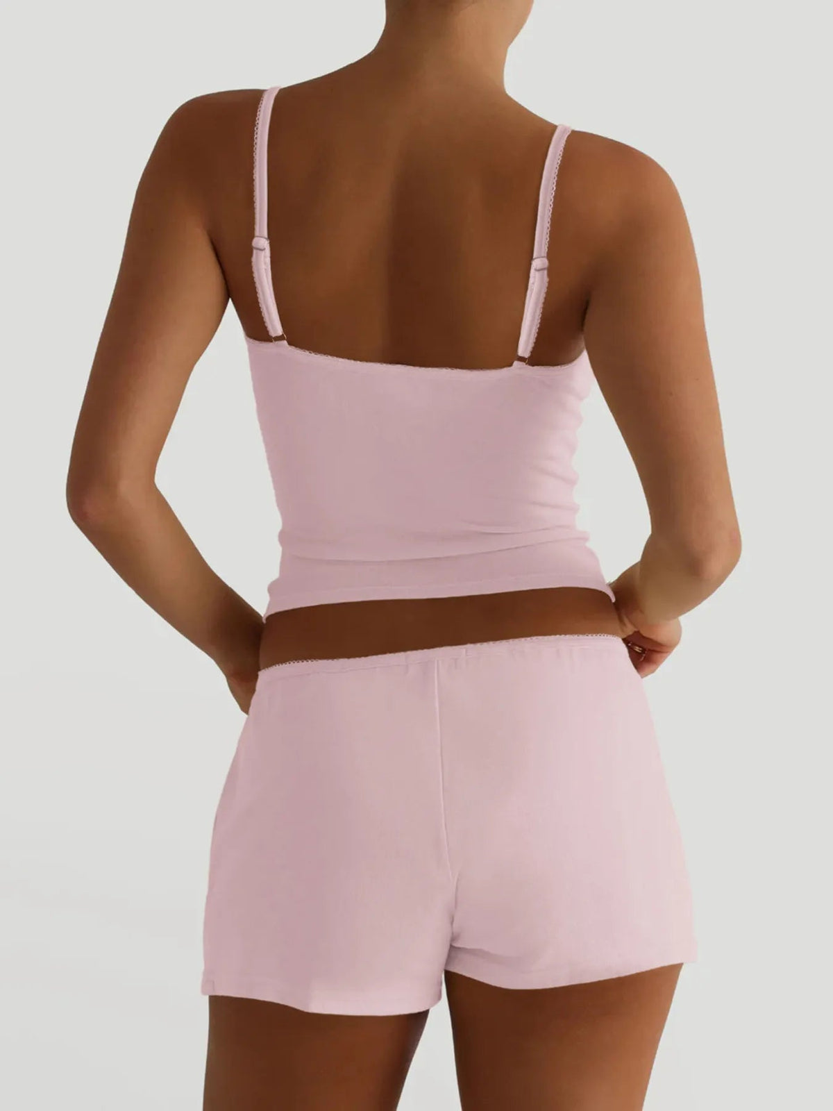 V-Neck Cami and Shorts Set - TheMomCo.