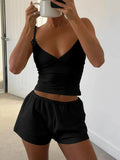 V-Neck Cami and Shorts Set - TheMomCo.