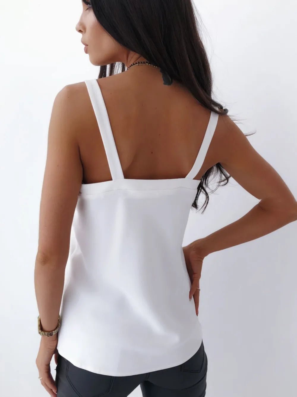 V-Neck Wide Strap Cami - TheMomCo.