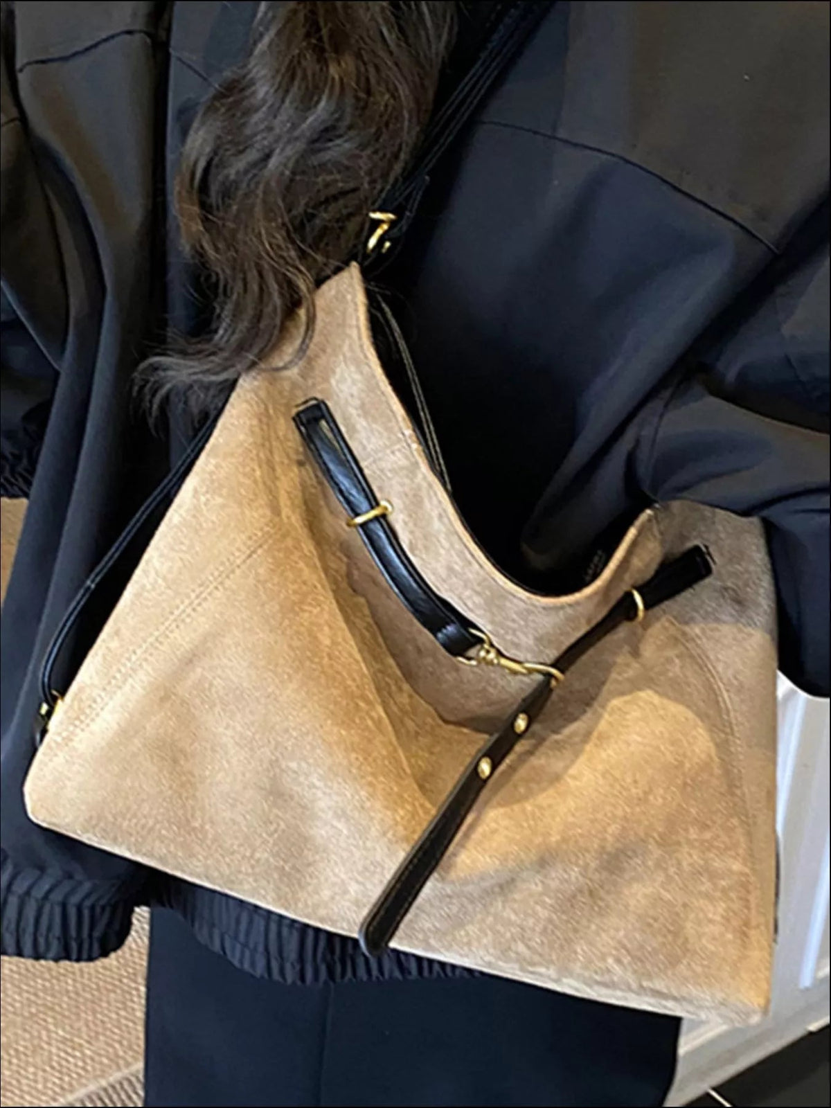 Vintage Suede Tote Bag - TheMomCo.