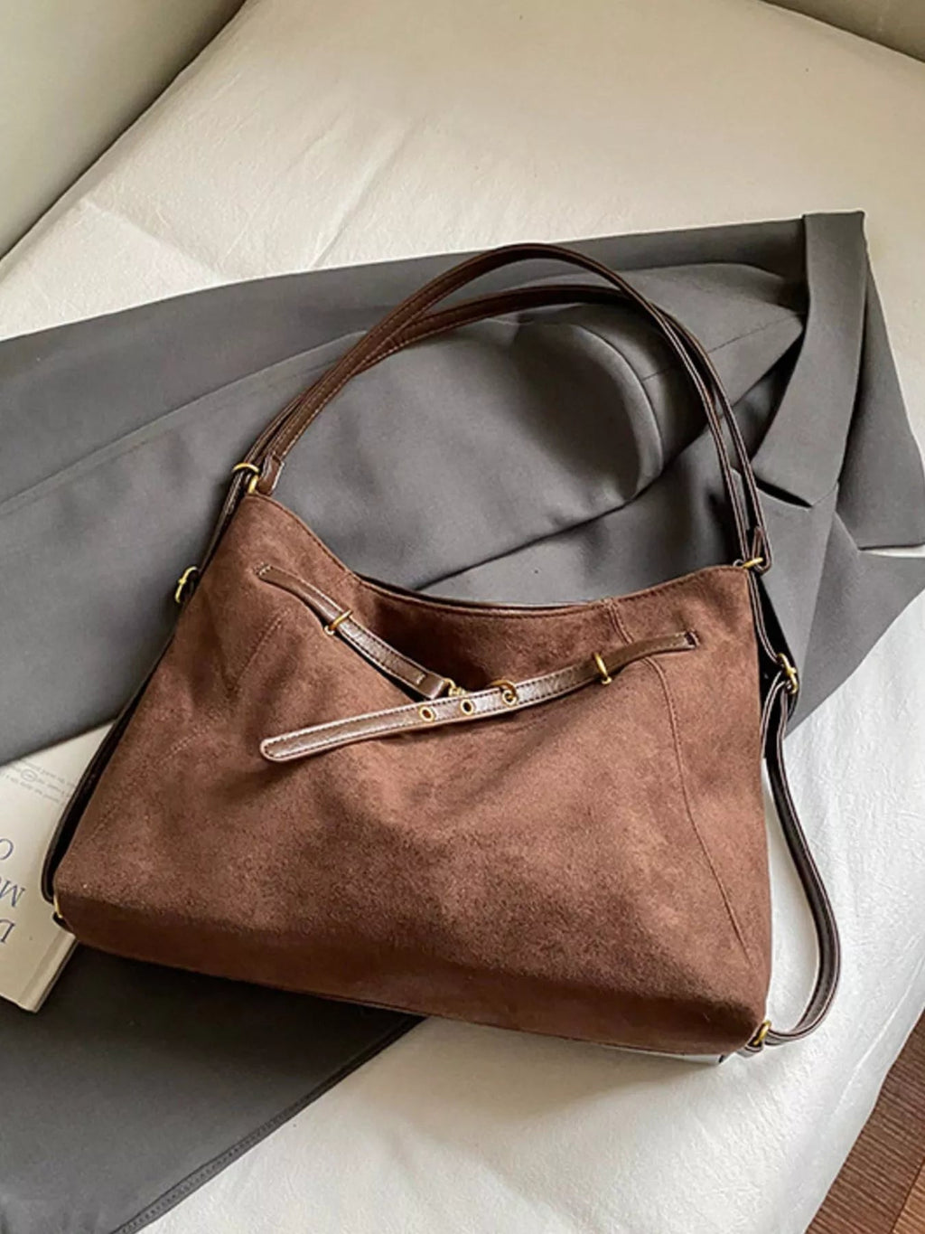 Vintage Suede Tote Bag - TheMomCo.