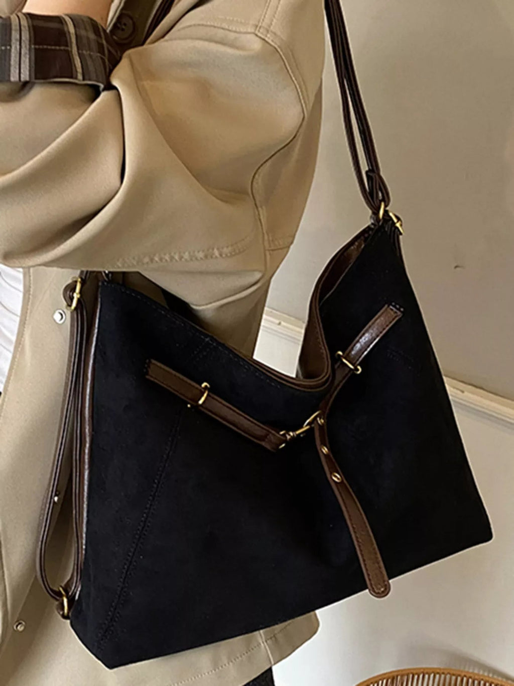 Vintage Suede Tote Bag - TheMomCo.