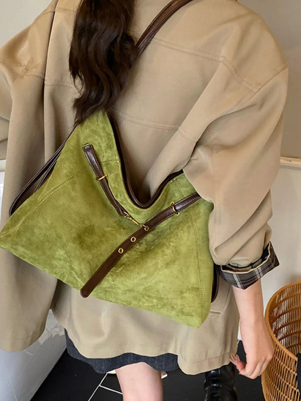 Vintage Suede Tote Bag - TheMomCo.