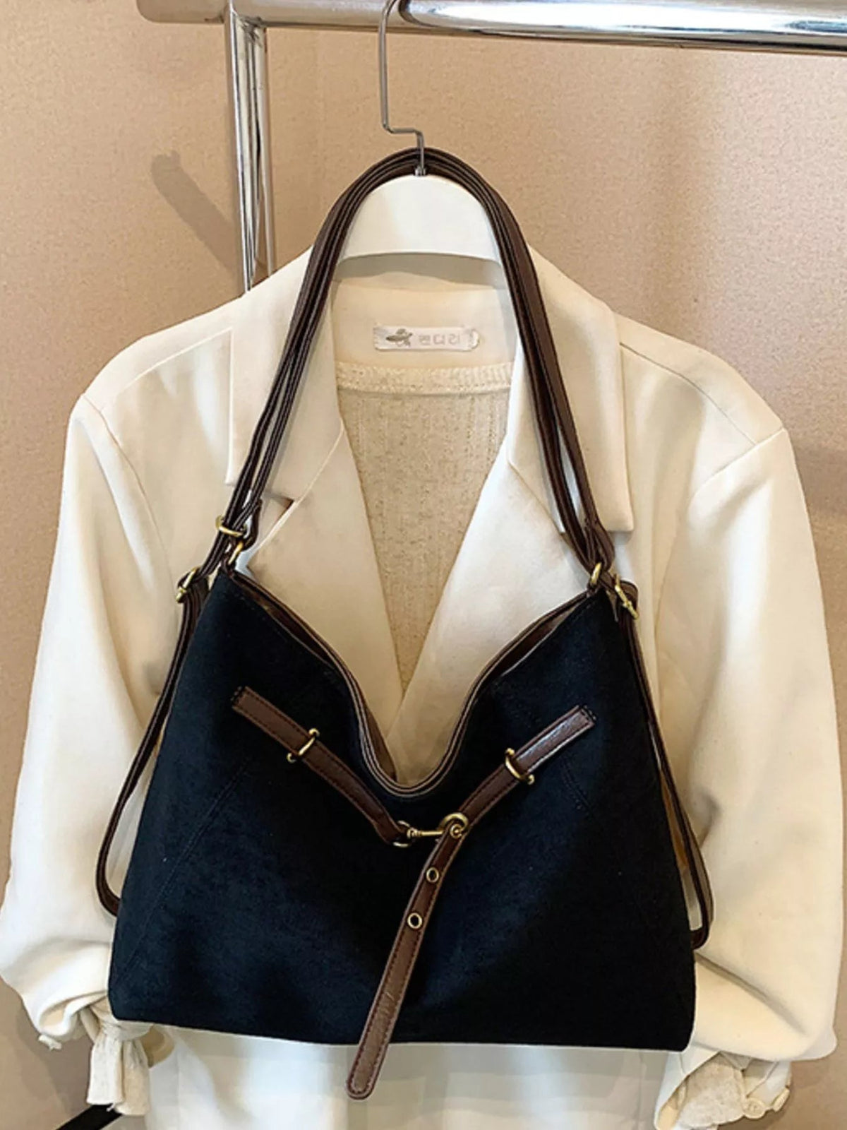Vintage Suede Tote Bag - TheMomCo.