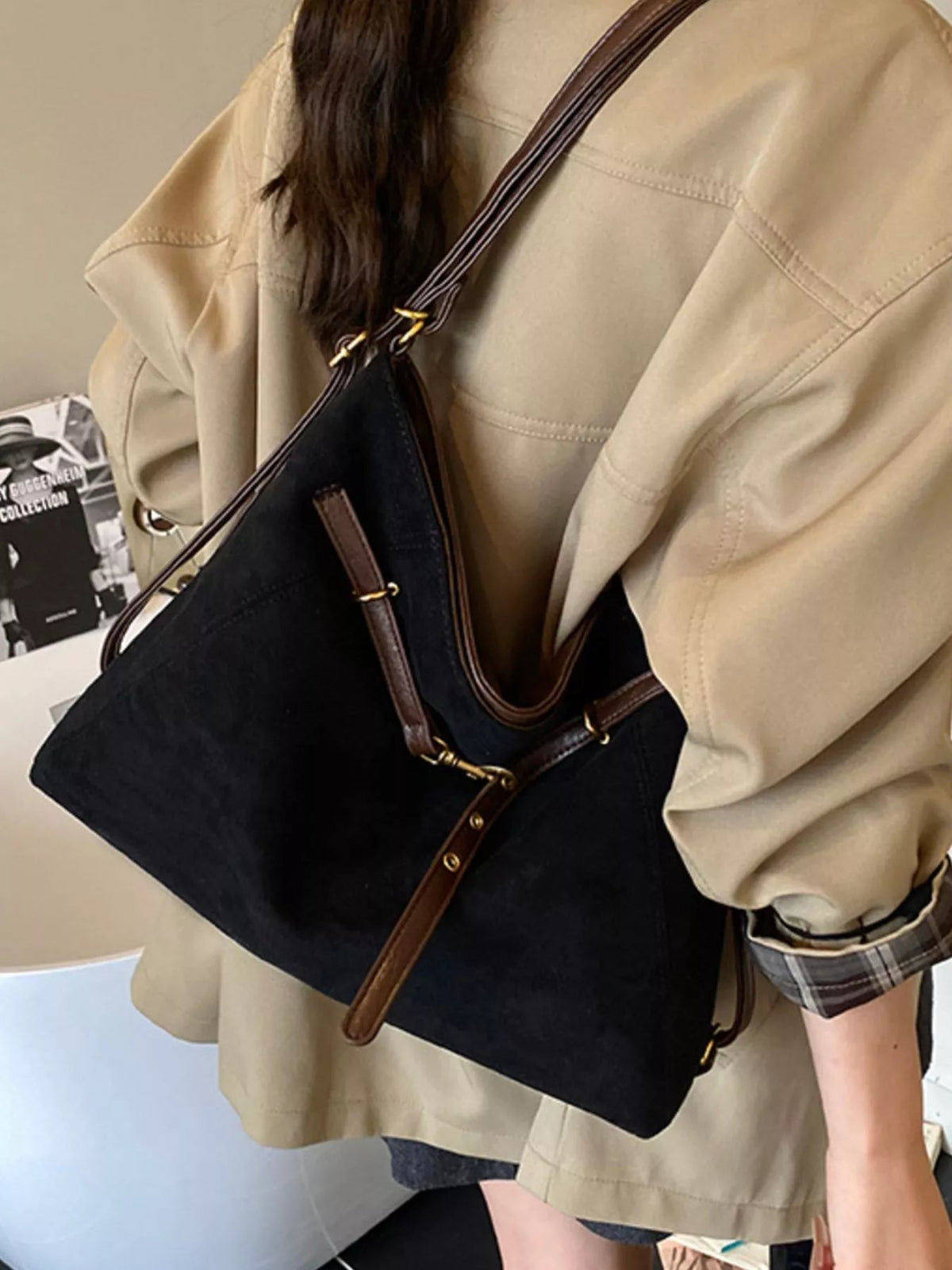 Vintage Suede Tote Bag - TheMomCo.