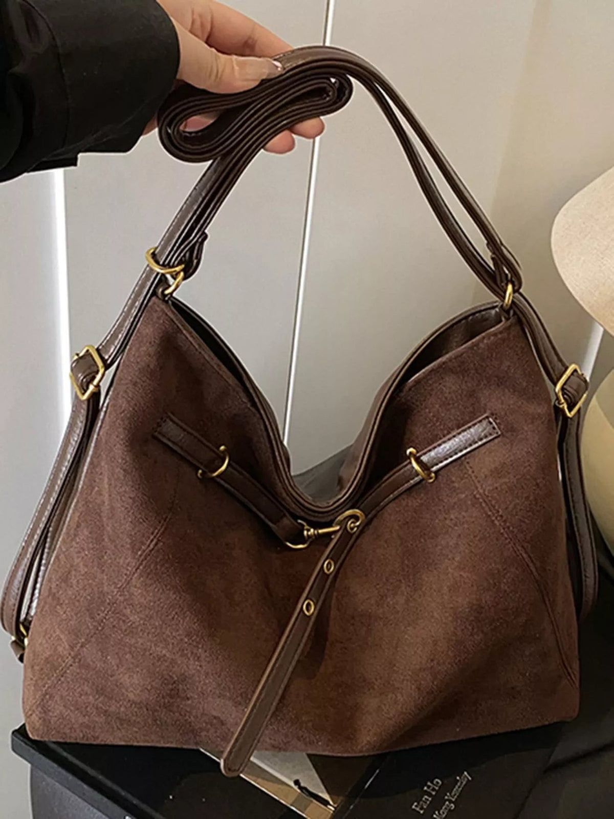 Vintage Suede Tote Bag - TheMomCo.