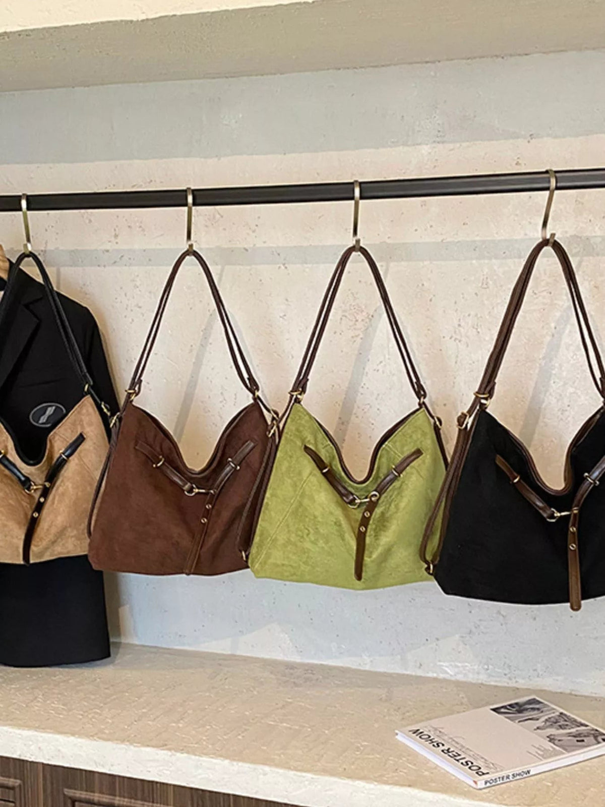 Vintage Suede Tote Bag - TheMomCo.