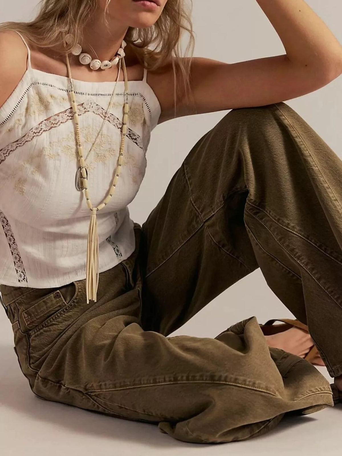 Washed Wide Leg Jeans - TheMomCo.