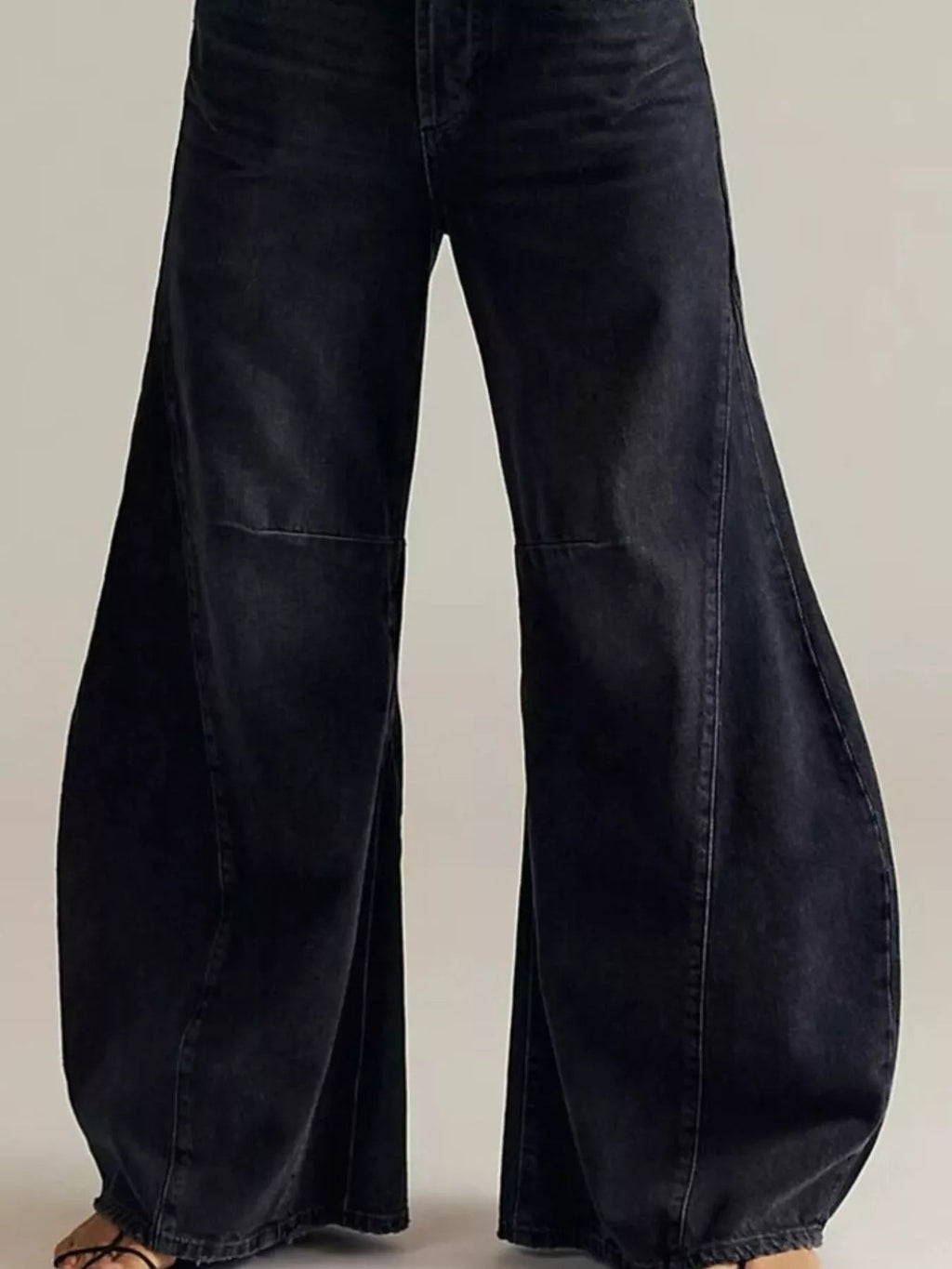 Washed Wide Leg Jeans - TheMomCo.