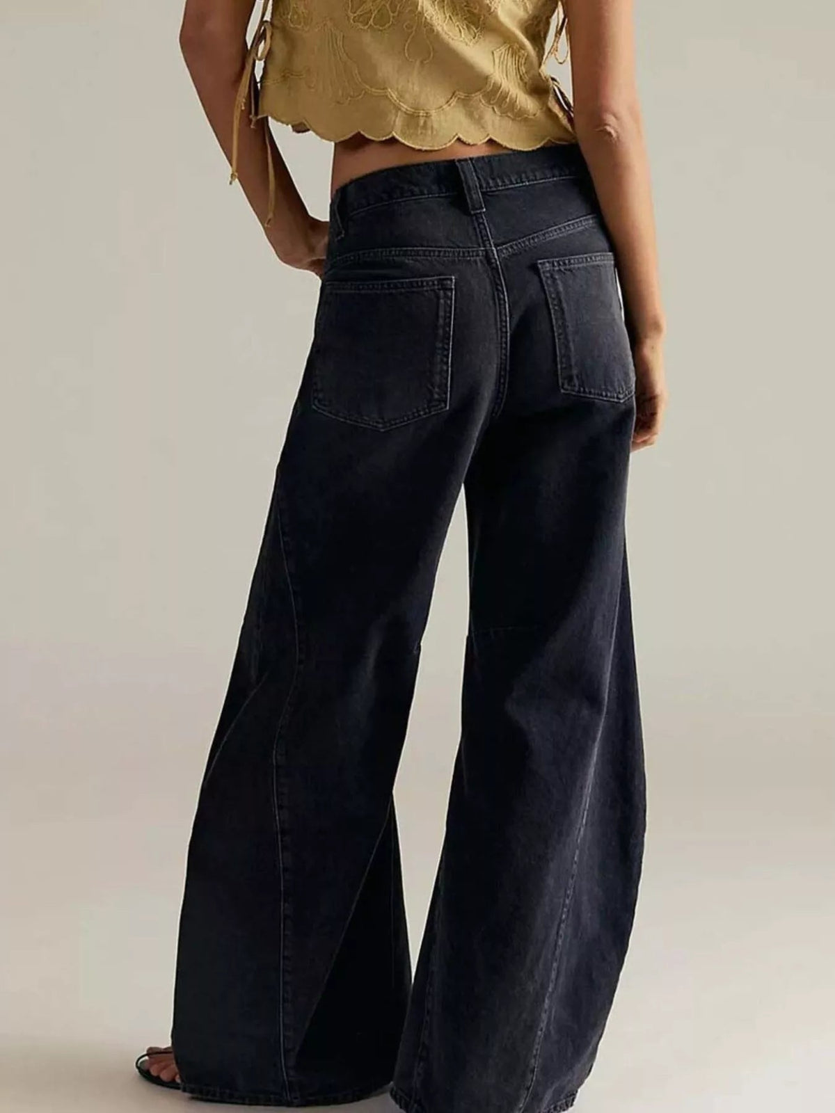 Washed Wide Leg Jeans - TheMomCo.