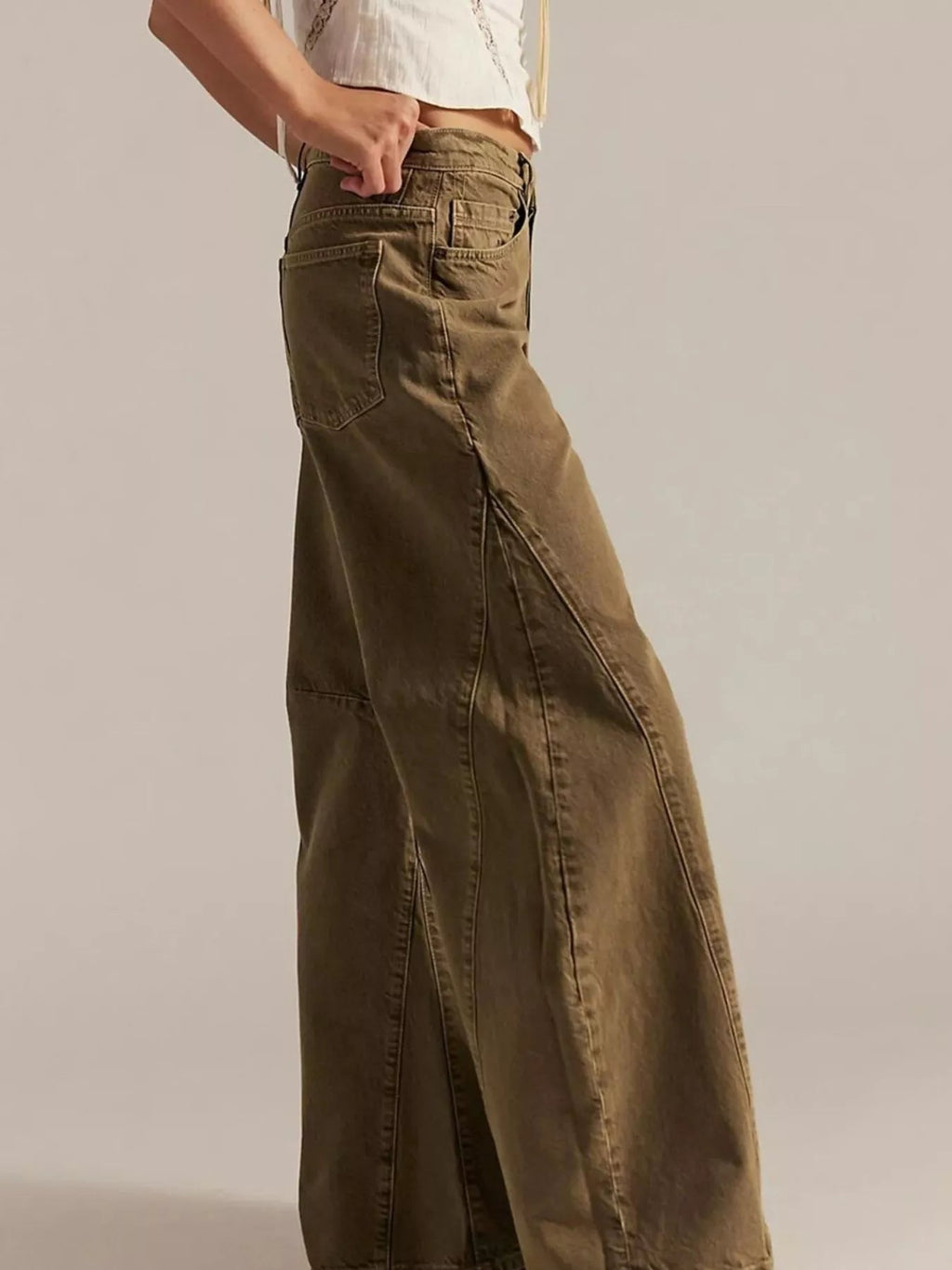 Washed Wide Leg Jeans - TheMomCo.