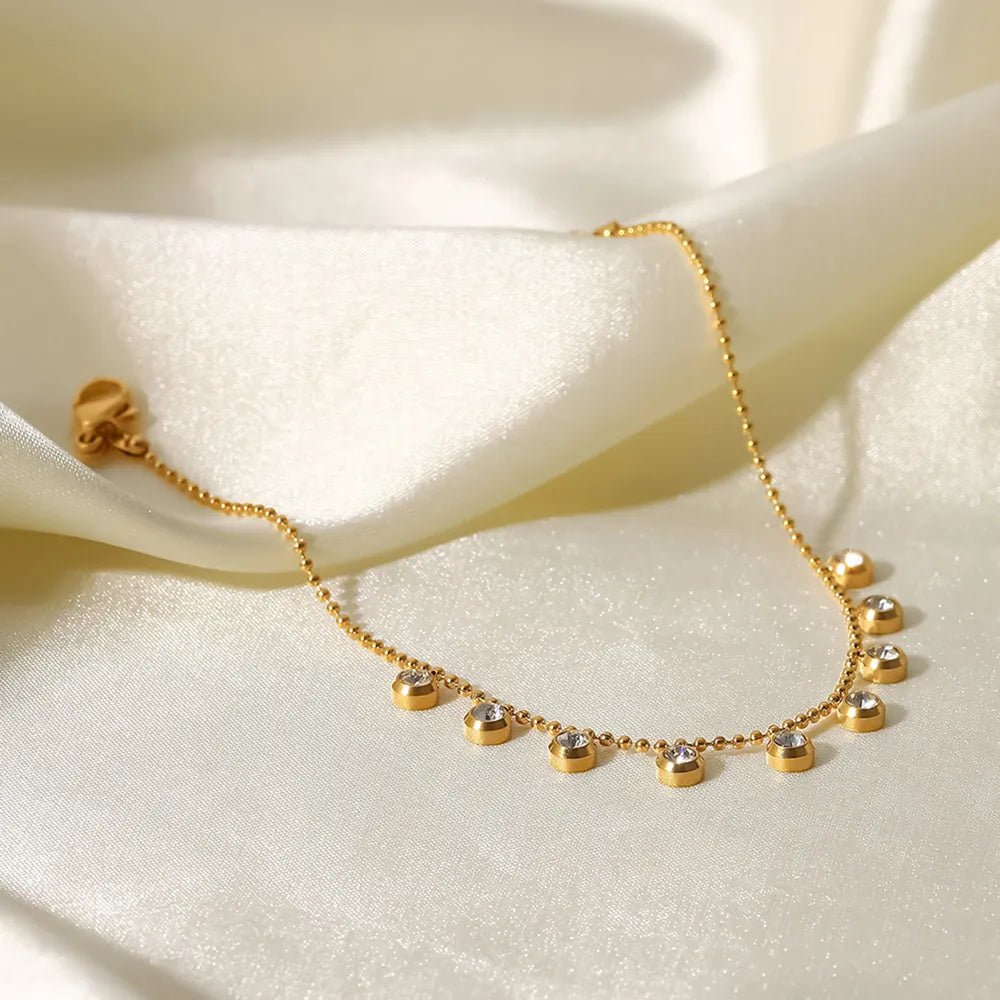 Zircon 18K Gold-Plated Necklace - TheMomCo.